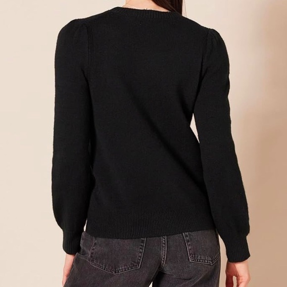 AMAZON ESSENTIALS Soft Touch Pleated Shoulder Sweater‎ XS Black Crewneck Casual - Picture 11 of 14
